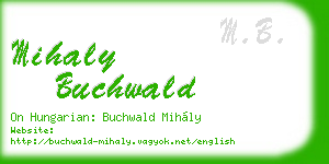 mihaly buchwald business card