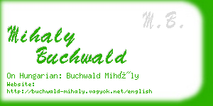 mihaly buchwald business card